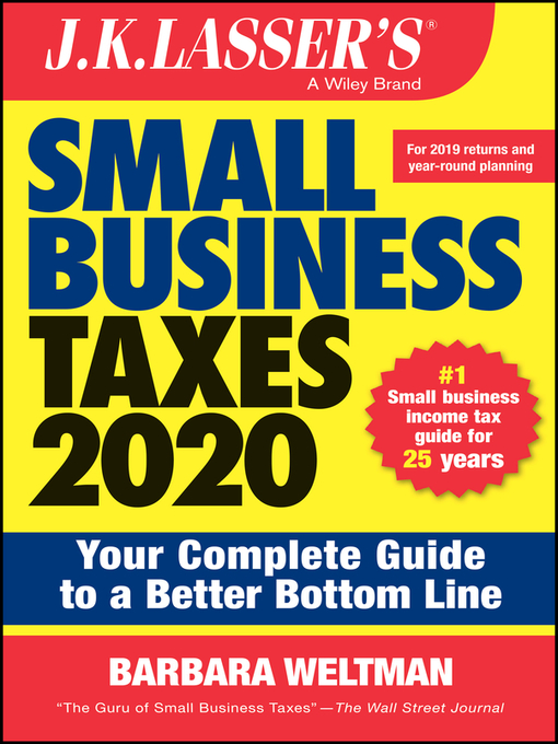 Cover image for J.K. Lasser's Small Business Taxes 2020